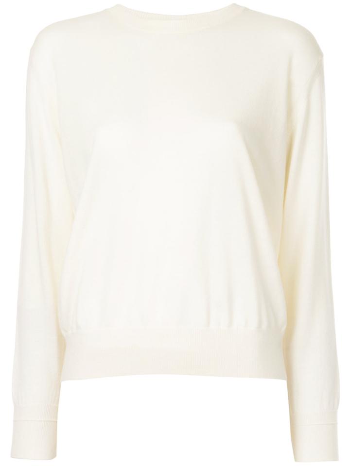 Astraet Round Neck Pullover - White