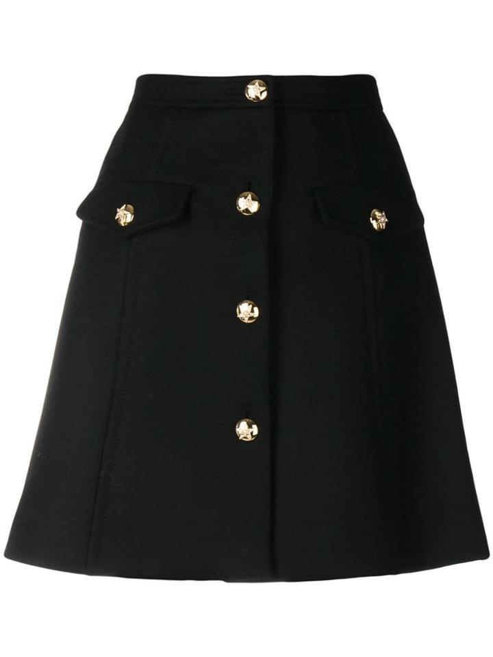 Miu Miu Buttondown A-line Mini Skirt - Black