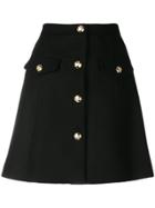 Miu Miu Buttondown A-line Mini Skirt - Black