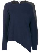 Loewe Asymmetric Two-tone Sweater - Blue