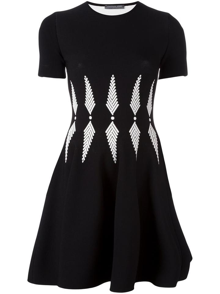 Alexander Mcqueen Intarsia Skater Dress