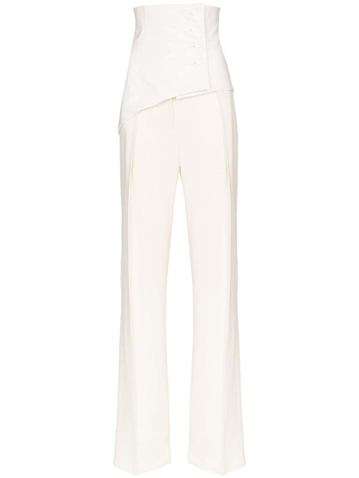 Aleksandre Akhalkatsishvili High Waist Corset Trousers - White