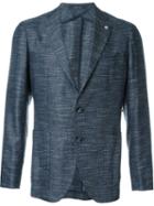 Tagliatore Two Button Blazer, Men's, Size: 54, Blue, Viscose/cupro