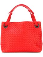 Bottega Veneta Garda Intrecciato Tote - Red