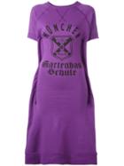 Junya Watanabe Comme Des Garçons Printed Sweatshirt Dress, Women's, Size: Small, Pink/purple, Cotton/polyester/polyurethane/rayon