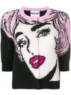 Moschino Cropped Pop Art Cardigan - Black