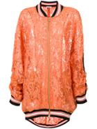 Martha Medeiros Heidi Lace Bomber Jacket - Yellow & Orange