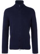 Maison Margiela Zip Cardigan, Men's, Size: Medium, Blue, Polyamide/wool