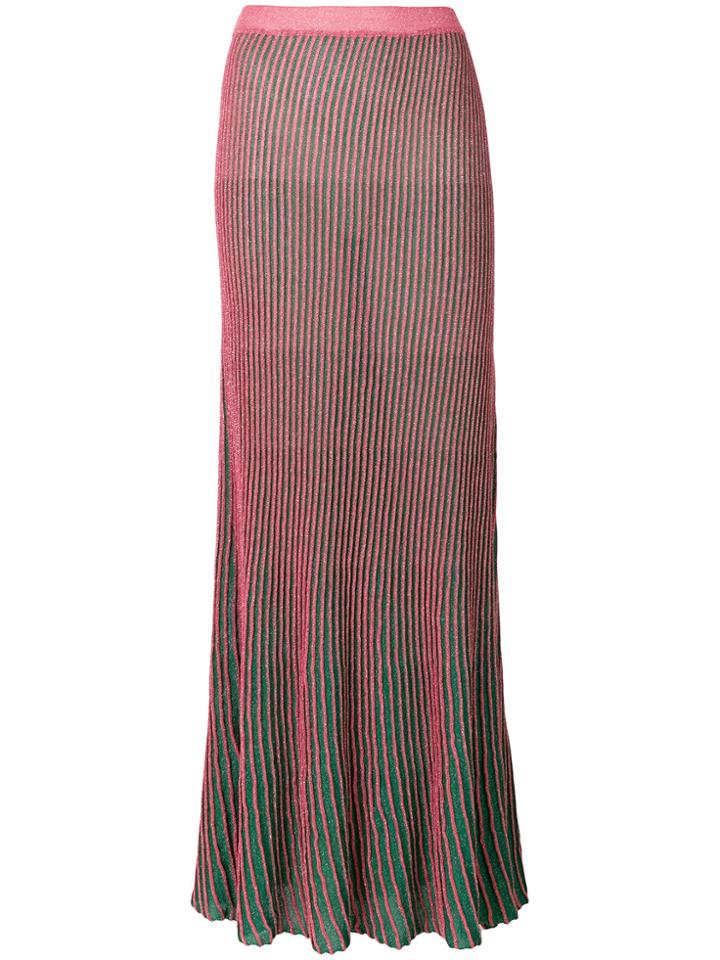 L'autre Chose Ribbed Skirt - Pink & Purple