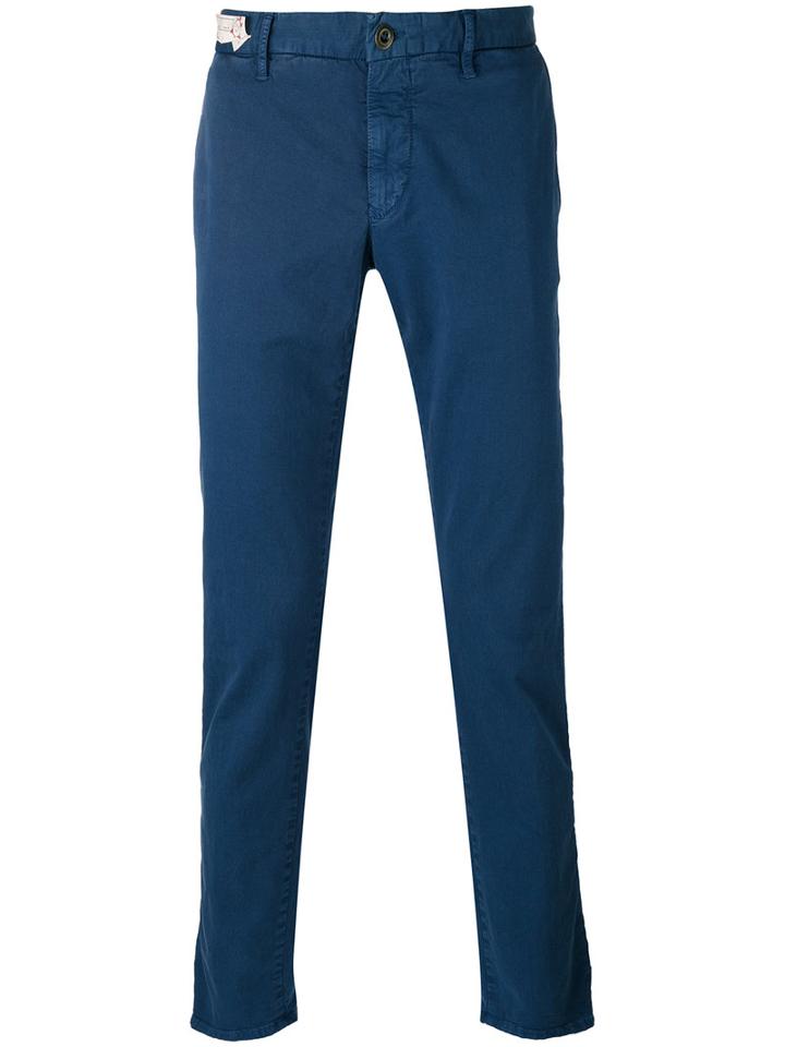 Incotex - Classic Chinos - Men - Cotton/elastodiene - 31, Blue, Cotton/elastodiene