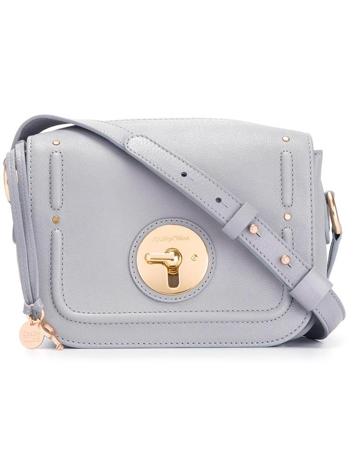 See By Chloé Lois Crossbody Bag, Women's, Grey, Sheep Skin/shearling