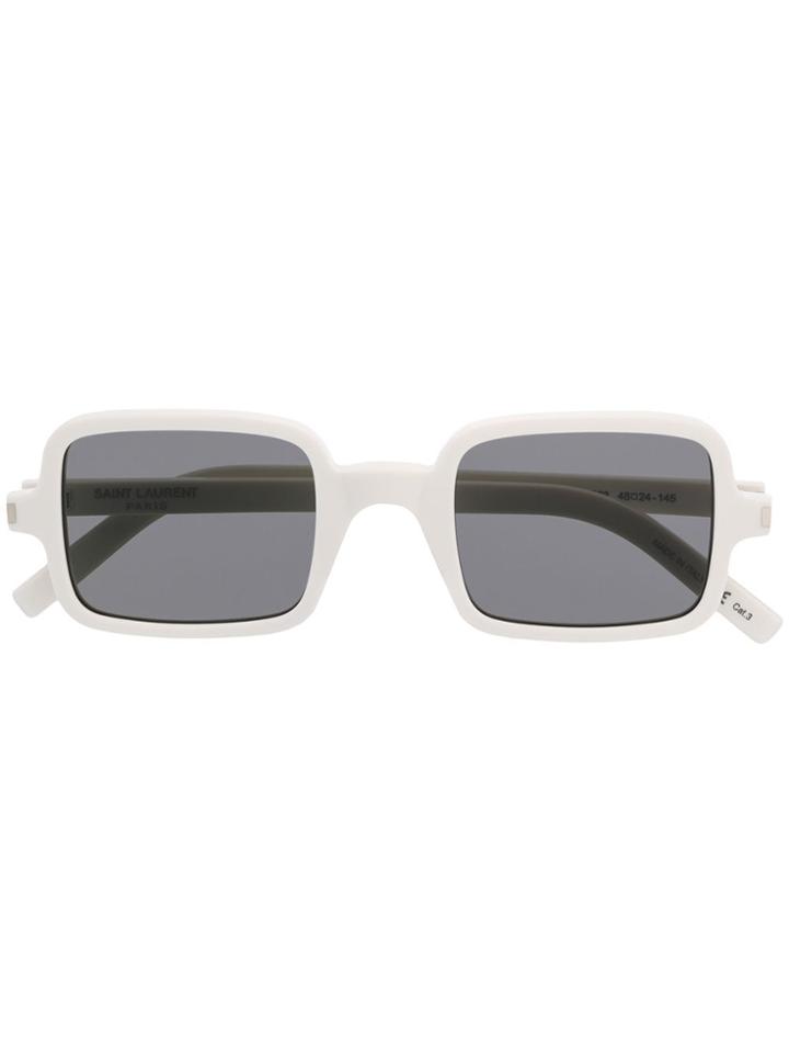 Saint Laurent Eyewear Sl 332 Rectangular-frame Sunglasses - White