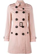 Burberry London 'plympton' Trench Coat, Women's, Size: 14, Pink/purple, Polyester/acetate/viscose