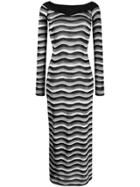 Emilio Pucci Metallic Striped Dress - Black