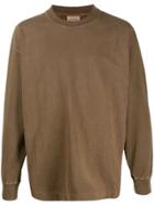 Lemaire Distressed Oversize Sweatshirt - Brown