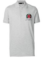 Love Moschino Logo Embroidered Polo Shirt - Grey