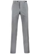 Pt01 Straight-cut Chino Trousers, Men's, Size: 54, Grey, Cotton/spandex/elastane