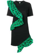 Kenzo Ruffle T-shirt Dress - Black