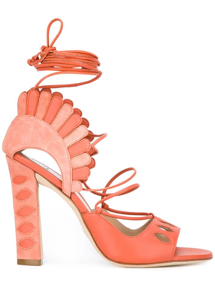 Paula Cademartori Lotus Sandals - Yellow & Orange
