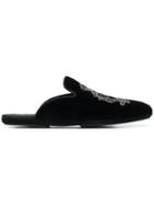 Dolce & Gabbana Embellished Velvet Loafers - Black