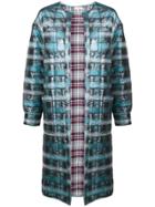 Natasha Zinko Jacquard Padded Maxi Robe - Blue