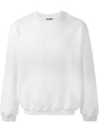 Nasir Mazhar Quilted Logo Sweater, Men's, Size: Large, White, Cotton