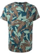 Diesel Floral Motif T-shirt, Men's, Size: Large, Green, Cotton