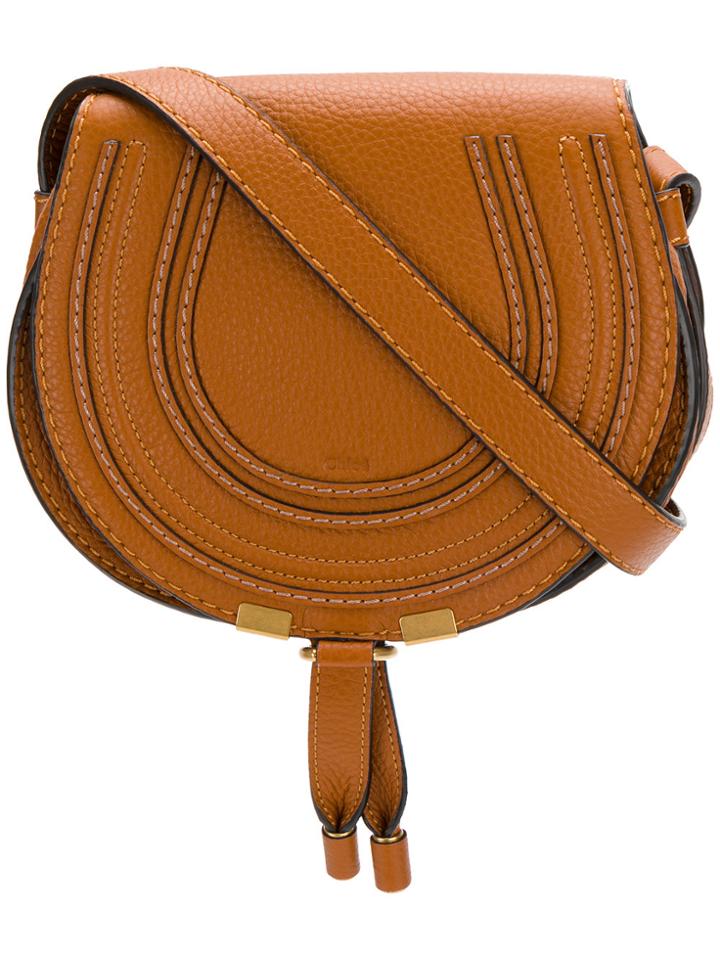 Chloé Fold Over Shoulder Bag - Brown