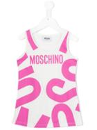 Moschino Kids Logo Print Tank Top, Girl's, Size: 8 Yrs, White