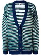 M Missoni Round Neck Cropped Cardigan, Women's, Size: Xs, Blue, Wool/viscose/polyamide/metallic Fibre