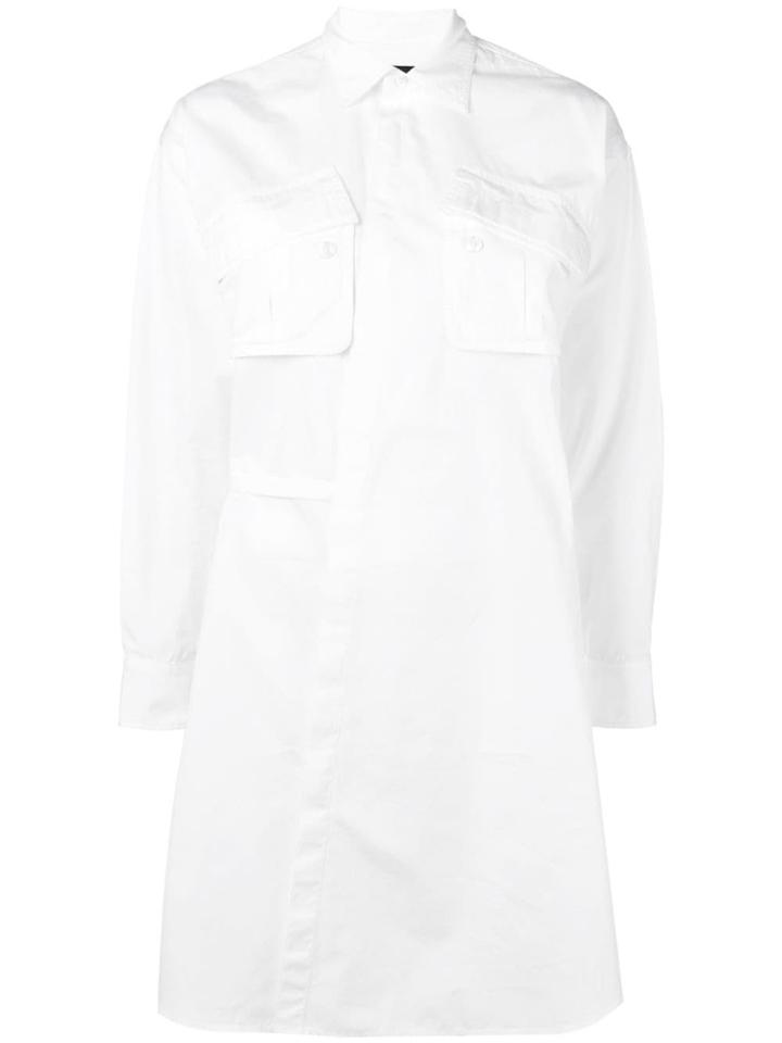 Dsquared2 Patch Pocket Shirt Dress - White
