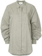 3.1 Phillip Lim Gathered-sleeve Gingham Shirt - Multicolour