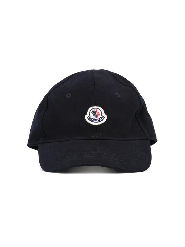 Moncler Kids Logo Patch Cap, Size: 52 Cm, Blue