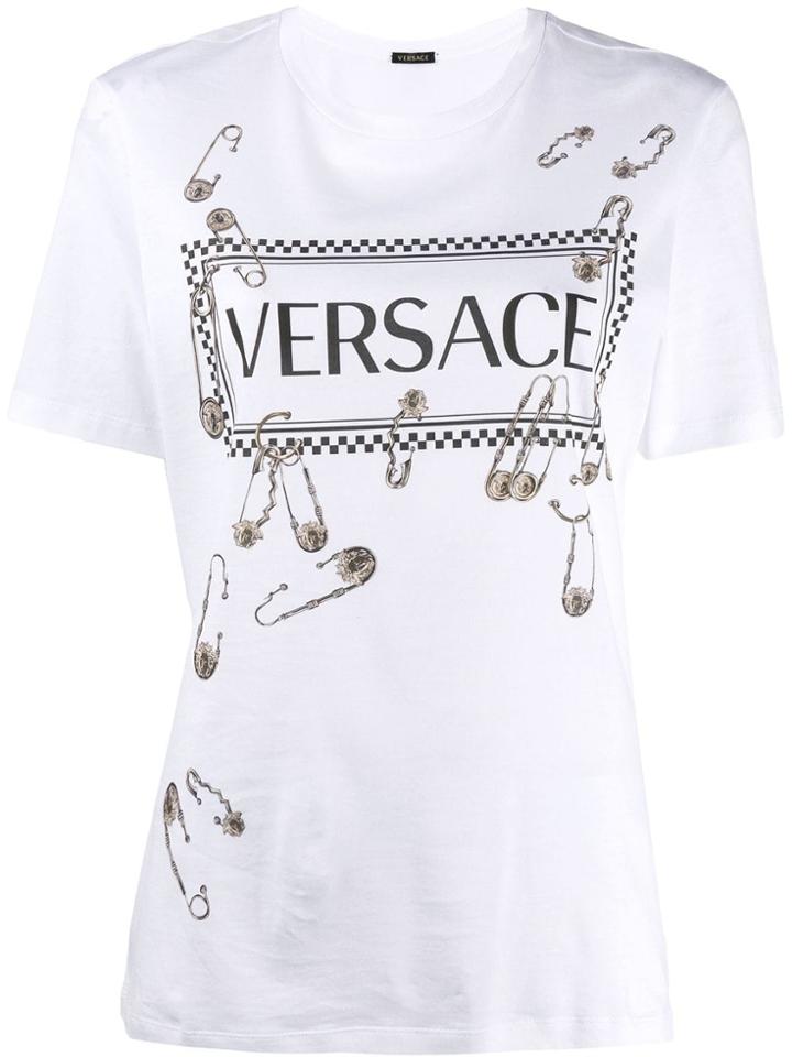 Versace Printed 90s Vintage Logo T-shirt - White
