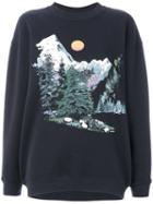 See By Chloé - Mountain Scene Sweatshirt - Women - Cotton - L, Blue, Cotton