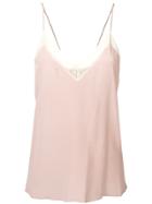 Semicouture Lace Insert Cami Top - Neutrals