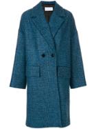 Christian Wijnants Double Breasted Drop Shoulder Coat - Blue