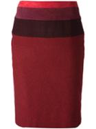 Jean Louis Scherrer Vintage Straight Skirt, Women's, Size: 42, Red