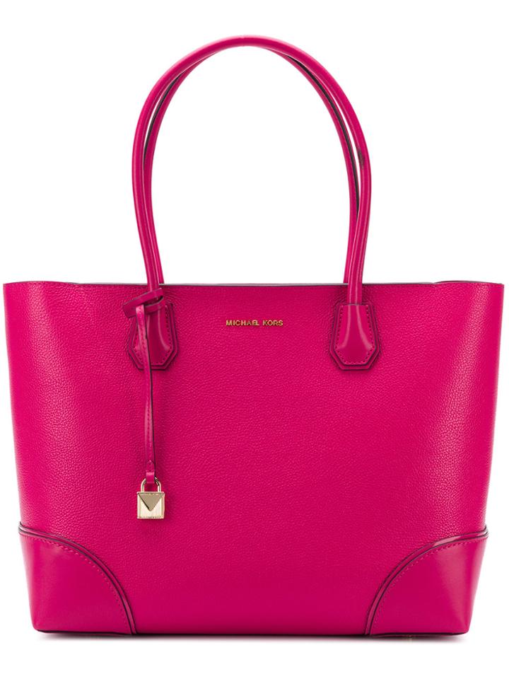 Michael Michael Kors Mercer Gallery Medium Logo Tote - Pink & Purple