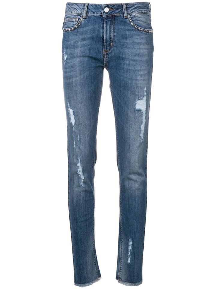 Zadig & Voltaire Distressed Skinny Jeans - Blue