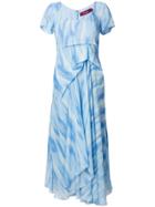 Sies Marjan Printed Draped Dress - Blue