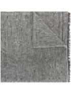 Brunello Cucinelli Frayed Edge Scarf, Men's, Grey, Polyamide/cashmere/virgin Wool