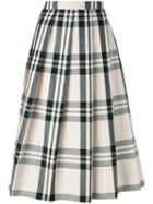 Sofie D'hoore Check Pleated Skirt, Women's, Size: 40, Black, Cotton