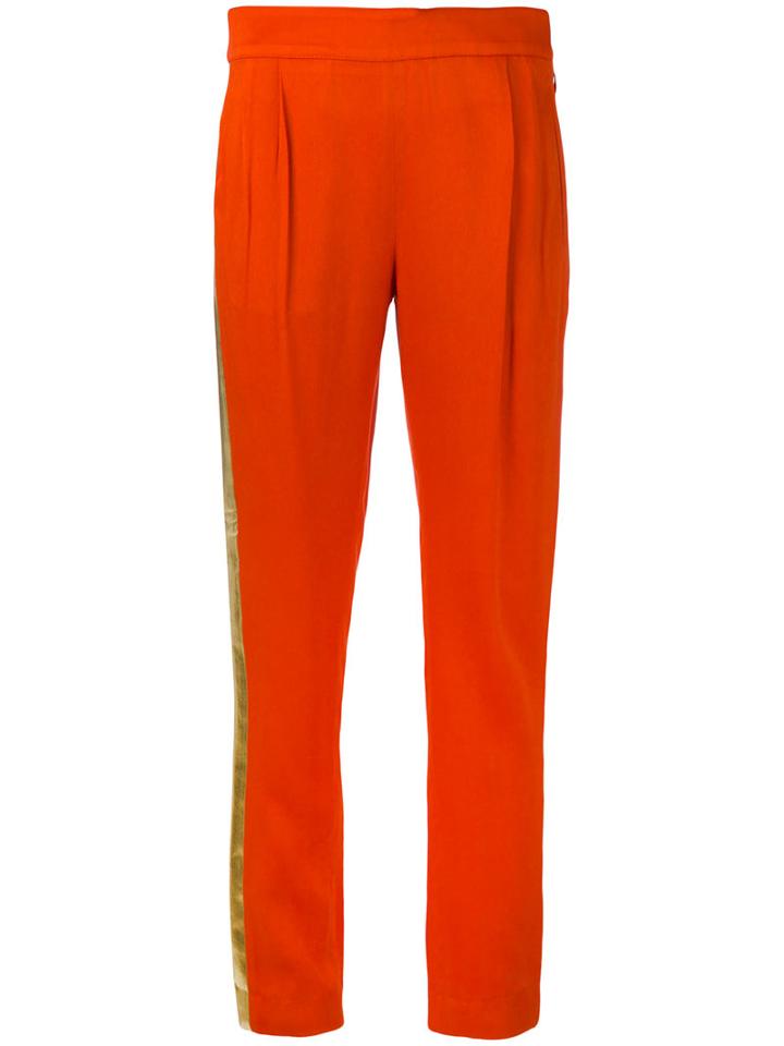 Each X Other - Tuxedo Trousers - Women - Acetate/viscose - Xs, Yellow/orange, Acetate/viscose