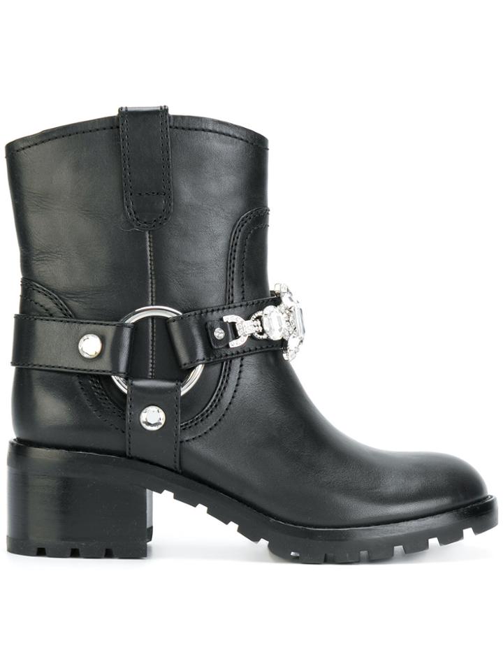 Marc Jacobs Campbell Embellished Boots - Black
