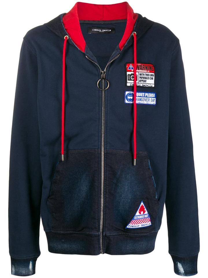 Frankie Morello Zip-up Hoodie - Blue