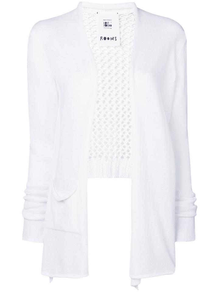 Lost & Found Rooms Side Slit Cardigan - White