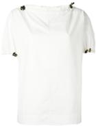Marni Drawstring Short Sleeve Top, Women's, Size: 40, White, Cotton