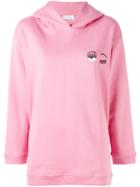 Chiara Ferragni Wink Patch Hoodie, Women's, Size: Small, Pink/purple, Cotton