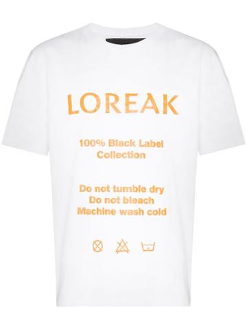 Loreak Label Print T-shirt - White